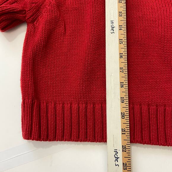 Michael Michael Kors Cotton Red Cardigan Knit Sweater Short Sleeves Button 1X - Picture 8 of 10